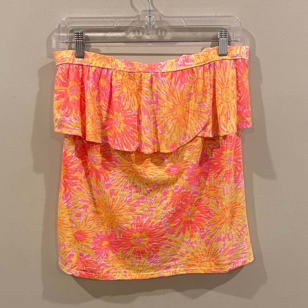 ❤️SOLD❤️ Lilly Pulitzer Wakely Floral Strapless Top (XL)